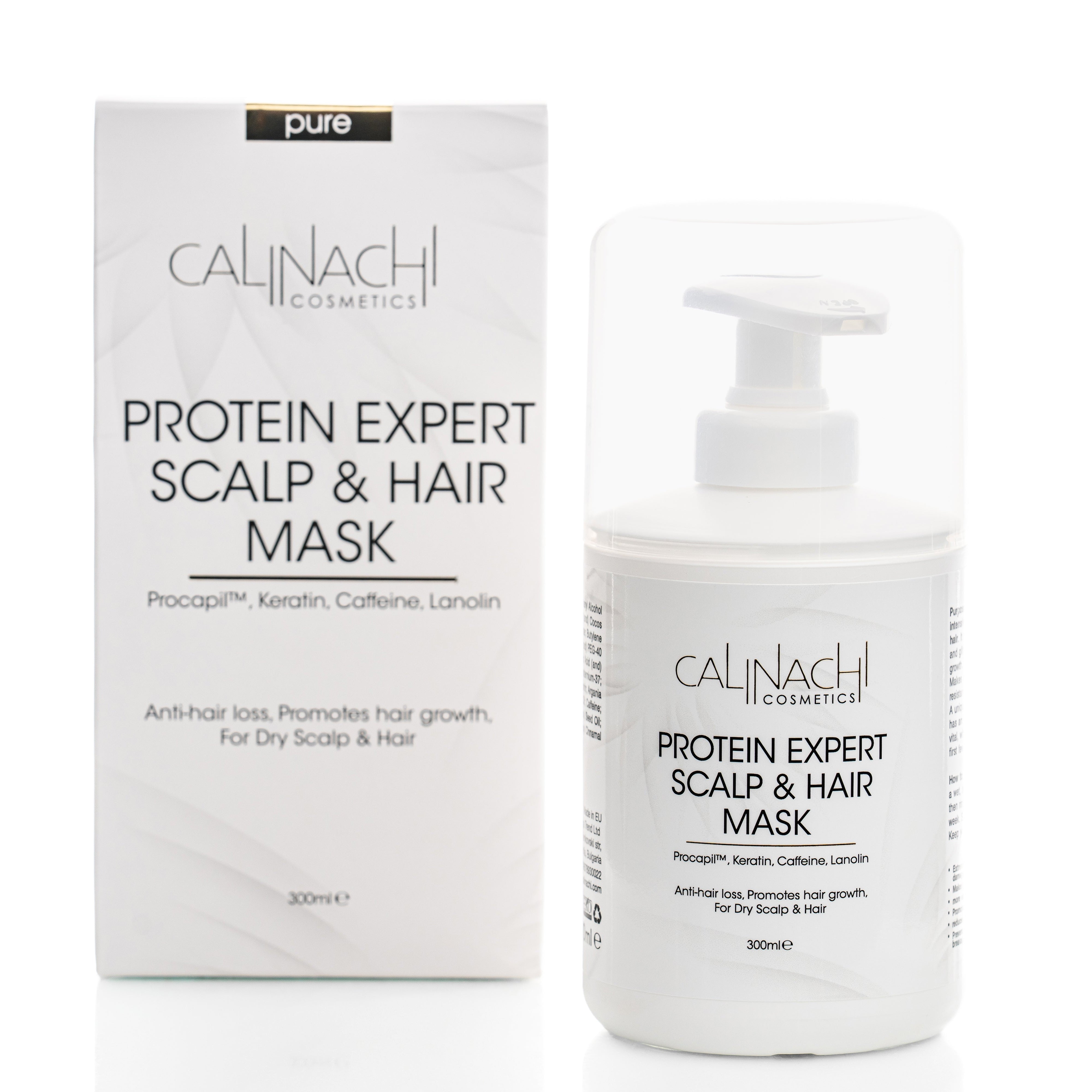 Protein Expert (Dry to Normal & Normal) Anti-Hair Loss, Restorative, Mask for Scalp and Hair, 300 ml.